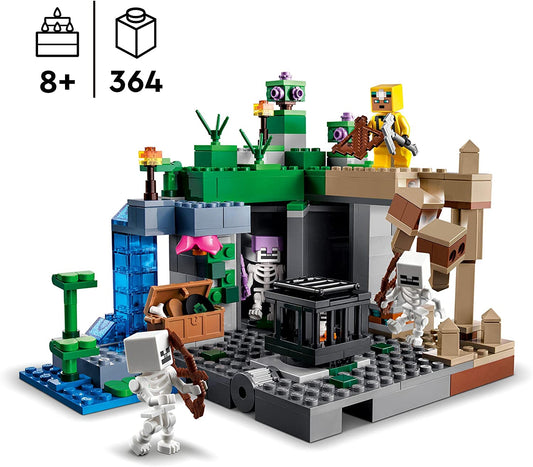 21189 Minecraft Le Donjon Du Squelette, Jouet Construction, Figurine Squelette Avec Accessoires, Grotte, Jeu Éducatif, Enfant 8 Ans Et Plus